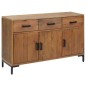 vidaXL Credenza Marrone 110x35x70 cm in Legno Massello di Pino vidaXL Credenza Marrone 110x35x70 cm in Legno Massello di Pino