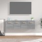 Mobili Parete 2 pz Grigio Sonoma 60x36,5x35cm Legno Multistrato Mobili Parete 2 pz Grigio Sonoma 60x36,5x35cm Legno Multistrato