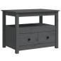 Tavolino da Salotto Grigio 71x49x55 cm Legno Massello di Pino Tavolino da Salotto Grigio 71x49x55 cm Legno Massello di Pino