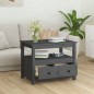 Tavolino da Salotto Grigio 71x49x55 cm Legno Massello di Pino Tavolino da Salotto Grigio 71x49x55 cm Legno Massello di Pino