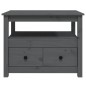 Tavolino da Salotto Grigio 71x49x55 cm Legno Massello di Pino Tavolino da Salotto Grigio 71x49x55 cm Legno Massello di Pino