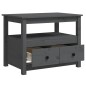 Tavolino da Salotto Grigio 71x49x55 cm Legno Massello di Pino Tavolino da Salotto Grigio 71x49x55 cm Legno Massello di Pino