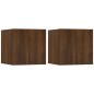 Armadietti TV Montati a Parete 2pz Rovere Marrone 30,5x30x30 cm Armadietti TV Montati a Parete 2pz Rovere Marrone 30,5x30x30 cm