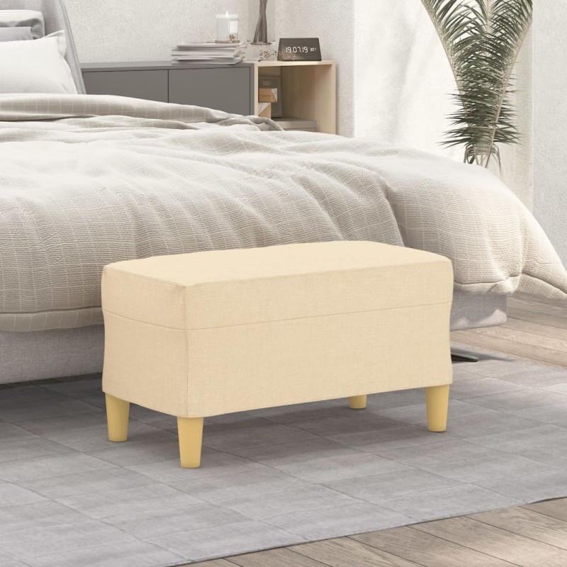 vidaXL Panca crema 70x35x41 cm in Tessuto vidaXL Panca crema 70x35x41 cm in Tessuto
