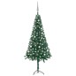 vidaXL Albero Natale per Angolo con LED e Palline Verde 180 cm PVC vidaXL Albero Natale per Angolo con LED e Palline Verde 180 cm PVC