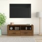 Mobile TV Rovere Marrone 100x35x40 cm in Legno Multistrato Mobile TV Rovere Marrone 100x35x40 cm in Legno Multistrato