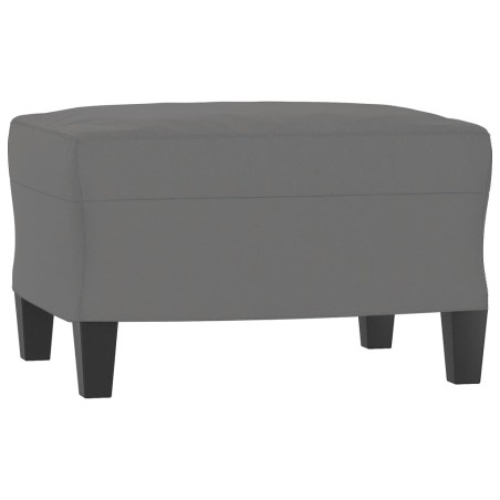 vidaXL Poggiapiedi Grigio Scuro 60x50x41 cm in Tessuto Microfibra