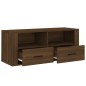 Mobile TV Rovere Marrone 100x35x40 cm in Legno Multistrato Mobile TV Rovere Marrone 100x35x40 cm in Legno Multistrato
