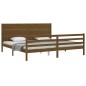 vidaXL Giroletto con Testiera Miele Super King Size Legno Massello vidaXL Giroletto con Testiera Miele Super King Size Legno Massello