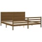 vidaXL Giroletto con Testiera Miele Super King Size Legno Massello vidaXL Giroletto con Testiera Miele Super King Size Legno Massello