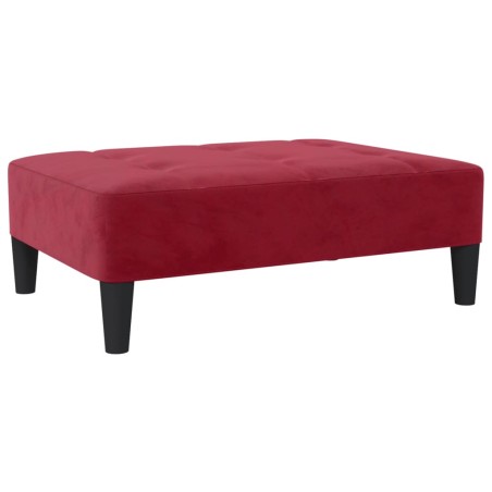 vidaXL Poggiapiedi Rosso Vino 78x56x32 cm in Velluto