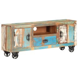 vidaXL Mobile Porta TV 120x30x50 cm in Legno Massello di Recupero