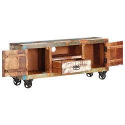 vidaXL Mobile Porta TV 120x30x50 cm in Legno Massello di Recupero