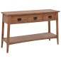 vidaXL Tavolo Consolle in Massello di Abete 126x40x77,5 cm Marrone vidaXL Tavolo Consolle in Massello di Abete 126x40x77,5 cm Marrone