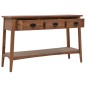 vidaXL Tavolo Consolle in Massello di Abete 126x40x77,5 cm Marrone vidaXL Tavolo Consolle in Massello di Abete 126x40x77,5 cm Marrone