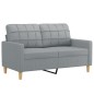 vidaXL Divano a 2 Posti con Cuscini Grigio Chiaro 120 cm in Tessuto vidaXL Divano a 2 Posti con Cuscini Grigio Chiaro 120 cm in Tessuto