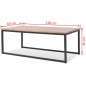 vidaXL Set Tavolini da Caffè 3 pz in Legno di Frassino vidaXL Set Tavolini da Caffè 3 pz in Legno di Frassino