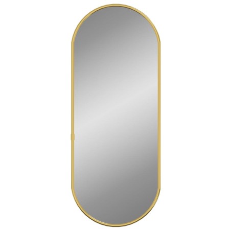 vidaXL Specchio da Parete Dorato 50x20 cm Ovale