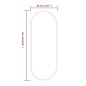 vidaXL Specchio da Parete Dorato 50x20 cm Ovale