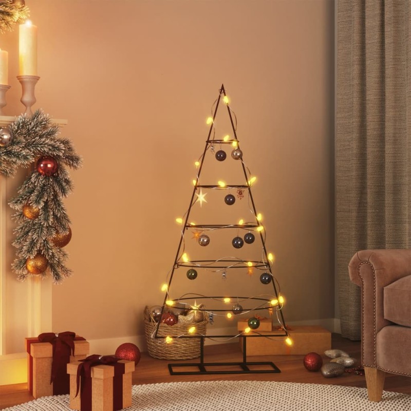 vidaXL Albero di Natale Decorativo in Metallo Nero 125 cm vidaXL Albero di Natale Decorativo in Metallo Nero 125 cm