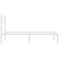 vidaXL Giroletto con Testiera Metallo Bianco 80x200 cm vidaXL Giroletto con Testiera Metallo Bianco 80x200 cm