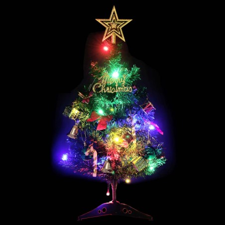vidaXL Mini Albero di Natale Artificiale con 30 LED Verde 60 cm