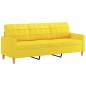 vidaXL Set di Divani 3 pz con Cuscini Giallo Chiaro in Tessuto vidaXL Set di Divani 3 pz con Cuscini Giallo Chiaro in Tessuto