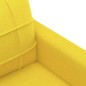 vidaXL Set di Divani 3 pz con Cuscini Giallo Chiaro in Tessuto vidaXL Set di Divani 3 pz con Cuscini Giallo Chiaro in Tessuto