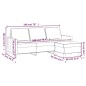 vidaXL Divano a 3 Posti con Poggiapiedi Grigio Scuro 180cm in Tessuto vidaXL Divano a 3 Posti con Poggiapiedi Grigio Scuro 180cm in Tessuto