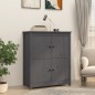 Credenza Grigia 83x41,5x100 cm in Legno Massello di Pino Credenza Grigia 83x41,5x100 cm in Legno Massello di Pino
