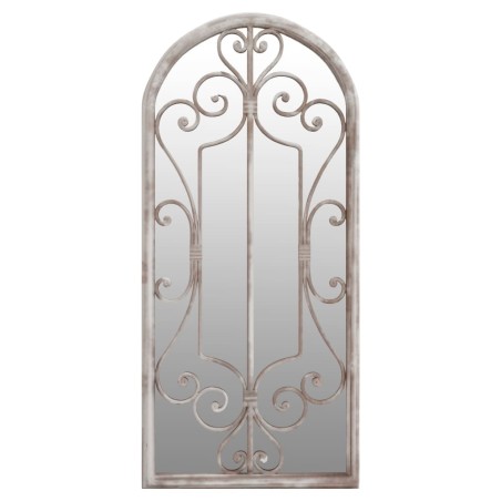 vidaXL Specchio da Giardino Sabbia 100x45 cm in Ferro per Uso Esterno