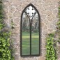 vidaXL Specchio da Giardino Nero 100x45 cm in Ferro per Uso Esterno vidaXL Specchio da Giardino Nero 100x45 cm in Ferro per Uso Esterno