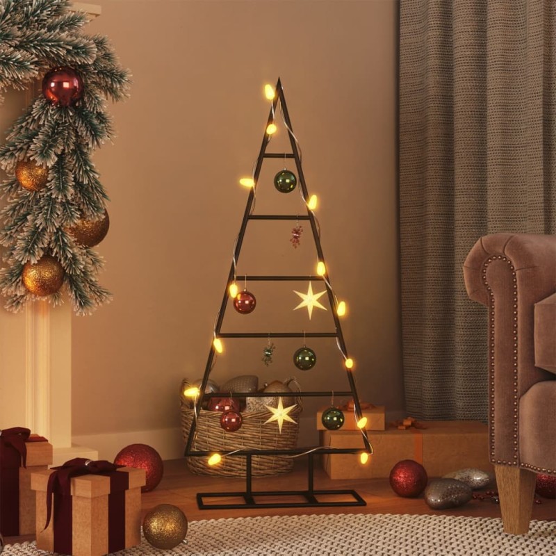 vidaXL Albero di Natale Decorativo in Metallo Nero 90 cm vidaXL Albero di Natale Decorativo in Metallo Nero 90 cm