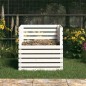 Compostiera Bianca 80x80x78 cm in Legno Massello di Pino