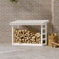 Portalegna Bianco 108x64,5x78 cm in Legno Massello di Pino Portalegna Bianco 108x64,5x78 cm in Legno Massello di Pino