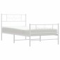 vidaXL Giroletto con Testiera e Pediera Metallo Bianco 100x190 cm vidaXL Giroletto con Testiera e Pediera Metallo Bianco 100x190 cm