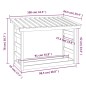 Portalegna Bianco 108x64,5x78 cm in Legno Massello di Pino Portalegna Bianco 108x64,5x78 cm in Legno Massello di Pino