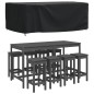 vidaXL Copertura Mobili Giardino Nera 225x143x90cm Impermeabile 420D vidaXL Copertura Mobili Giardino Nera 225x143x90cm Impermeabile 420D