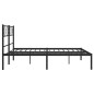 vidaXL Giroletto con Testiera in Metallo Nero 120x190 cm vidaXL Giroletto con Testiera in Metallo Nero 120x190 cm