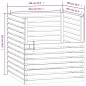 Compostiera Bianca 100x100x102 cm in Legno Massello di Pino