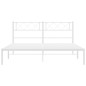 vidaXL Giroletto con Testiera Metallo Bianco 135x190 cm vidaXL Giroletto con Testiera Metallo Bianco 135x190 cm