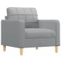 vidaXL Set Divani 3 pz con Cuscini Grigio Chiaro in Tessuto vidaXL Set Divani 3 pz con Cuscini Grigio Chiaro in Tessuto