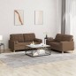vidaXL Set di Divani 2 pz con Cuscini Marrone in Tessuto vidaXL Set di Divani 2 pz con Cuscini Marrone in Tessuto