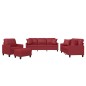 vidaXL Set di Divani 4 pz con Cuscini Rosso Vino in Similpelle vidaXL Set di Divani 4 pz con Cuscini Rosso Vino in Similpelle
