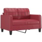 vidaXL Set di Divani 4 pz con Cuscini Rosso Vino in Similpelle vidaXL Set di Divani 4 pz con Cuscini Rosso Vino in Similpelle