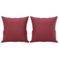 vidaXL Set di Divani 4 pz con Cuscini Rosso Vino in Similpelle vidaXL Set di Divani 4 pz con Cuscini Rosso Vino in Similpelle