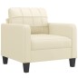 vidaXL Set di Divani 3 pz con Cuscini Crema in Similpelle vidaXL Set di Divani 3 pz con Cuscini Crema in Similpelle