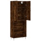 vidaXL Credenza Rovere Fumo 69,5x34x180 cm in Legno Multistrato vidaXL Credenza Rovere Fumo 69,5x34x180 cm in Legno Multistrato