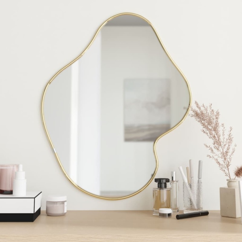 vidaXL Specchio da Parete Dorato 60x50 cm
