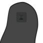 vidaXL Specchio da Parete Nero 60x25 cm